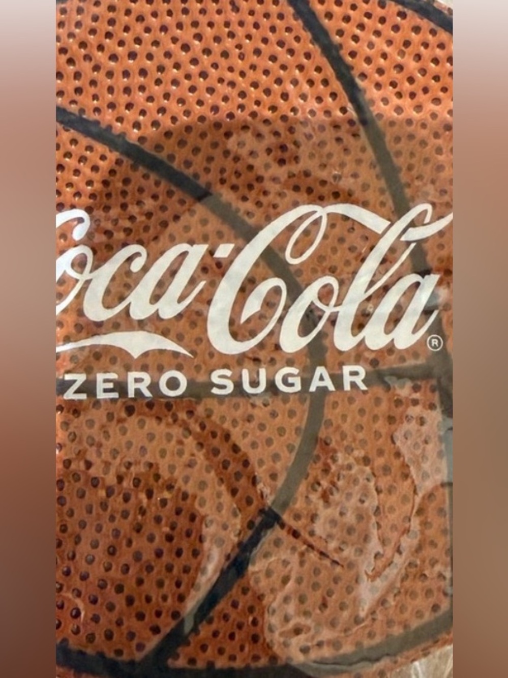 Coca-Cola Basketball drink koozie in Orange and Black